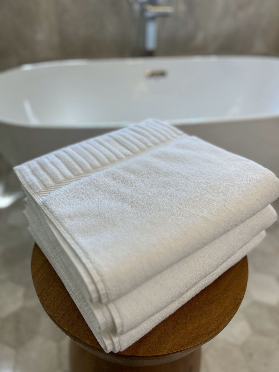 Luxury Piano Key Towels in White by Still Water Questions & Answers