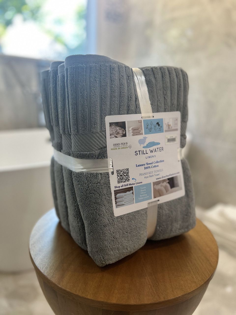 Luxury Piano Key Towels in Grey by Still Water Questions & Answers