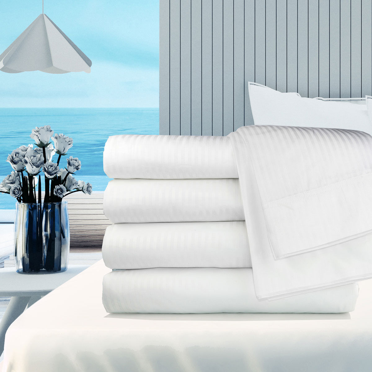 What are the key features of the Oxford Super Blend Tone on Tone Hotel Sheets?