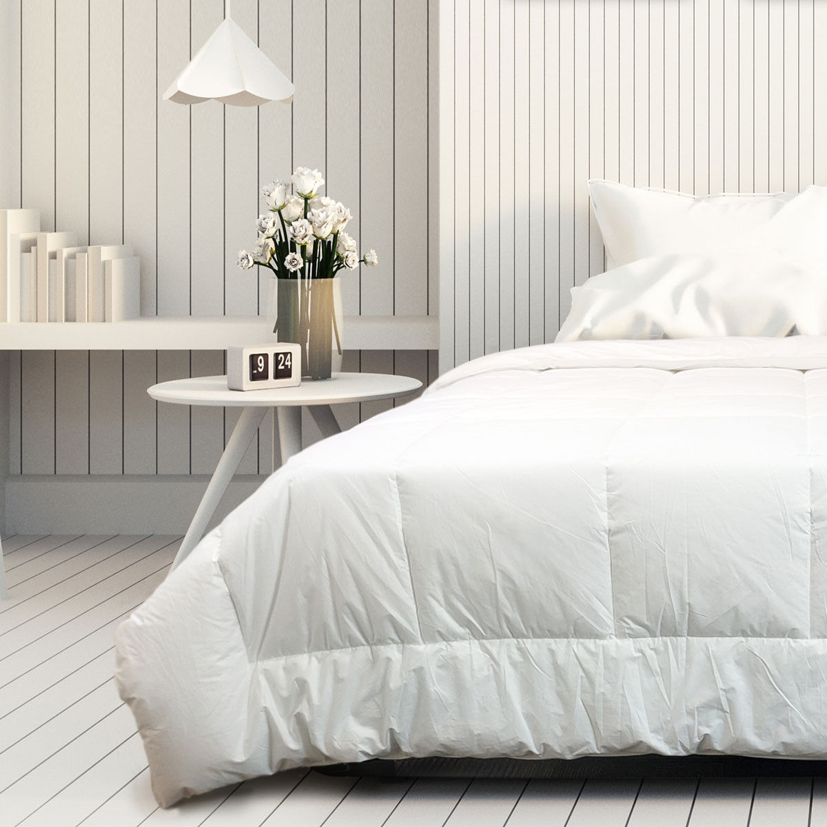 How does the micro-gel fiber benefit the duvet insert?