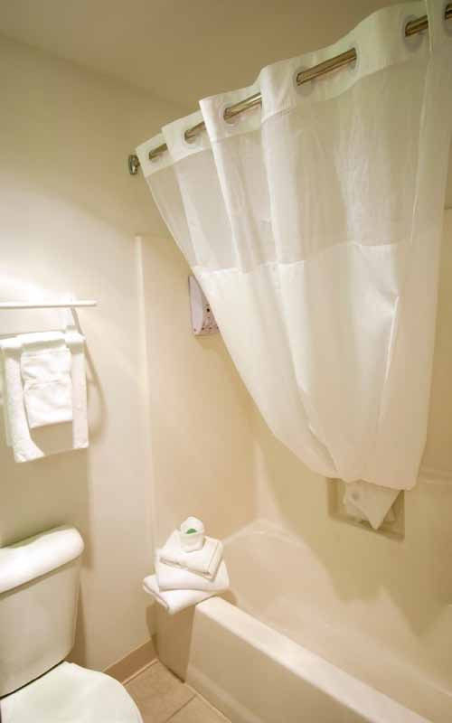 Is the hookless shower curtain made from a durable material?