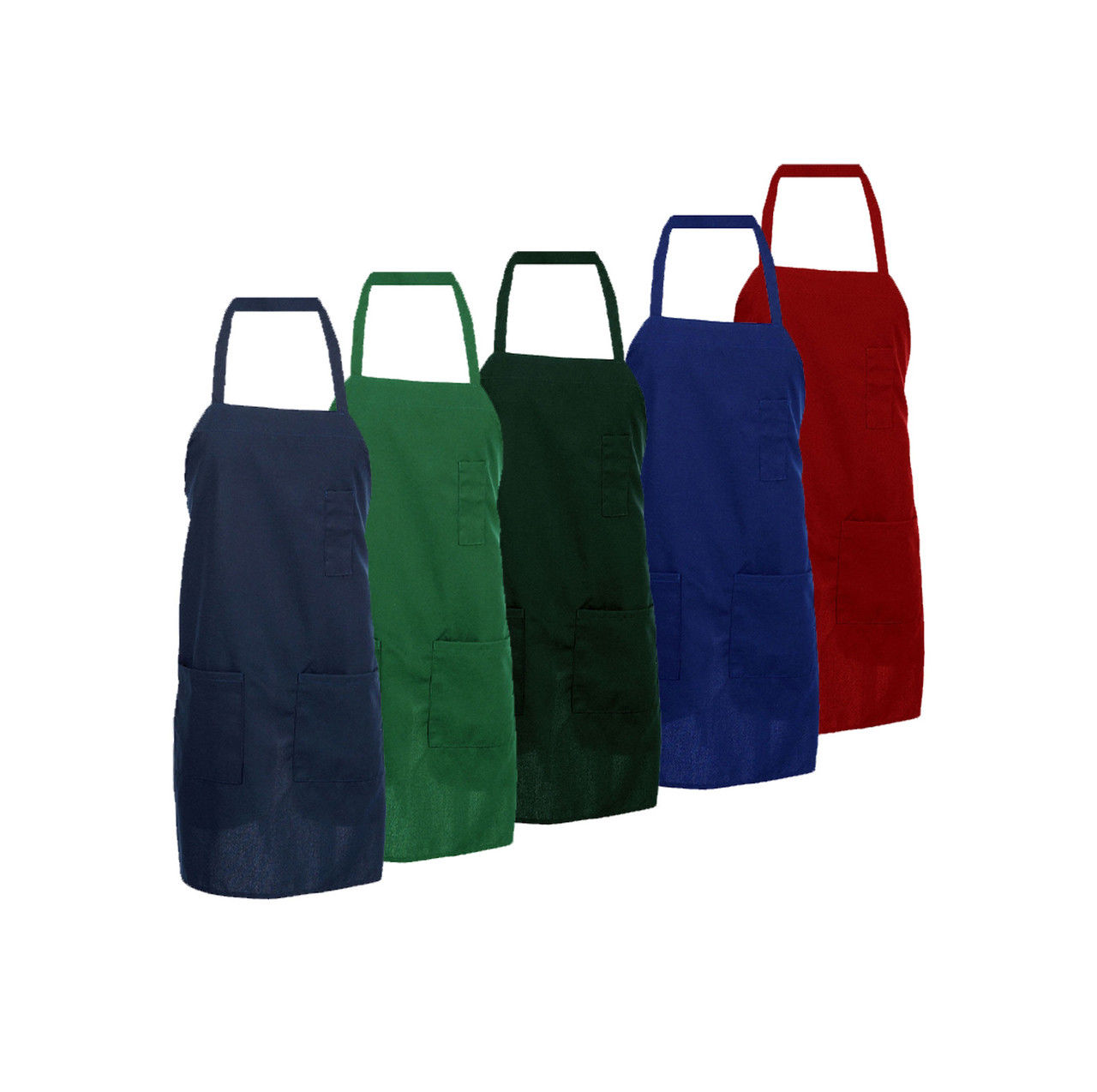 In how many colors is the braid bib 3-Pocket Apron with Tubular Braid Ties available?