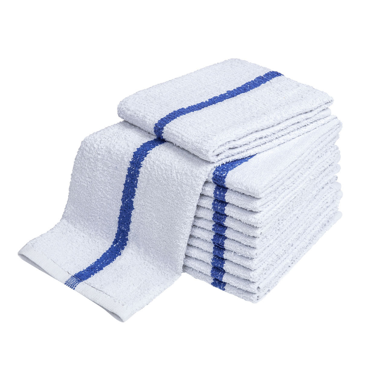 How do the ADI Bar Towels' design enhance the ambiance with their center stripe?
