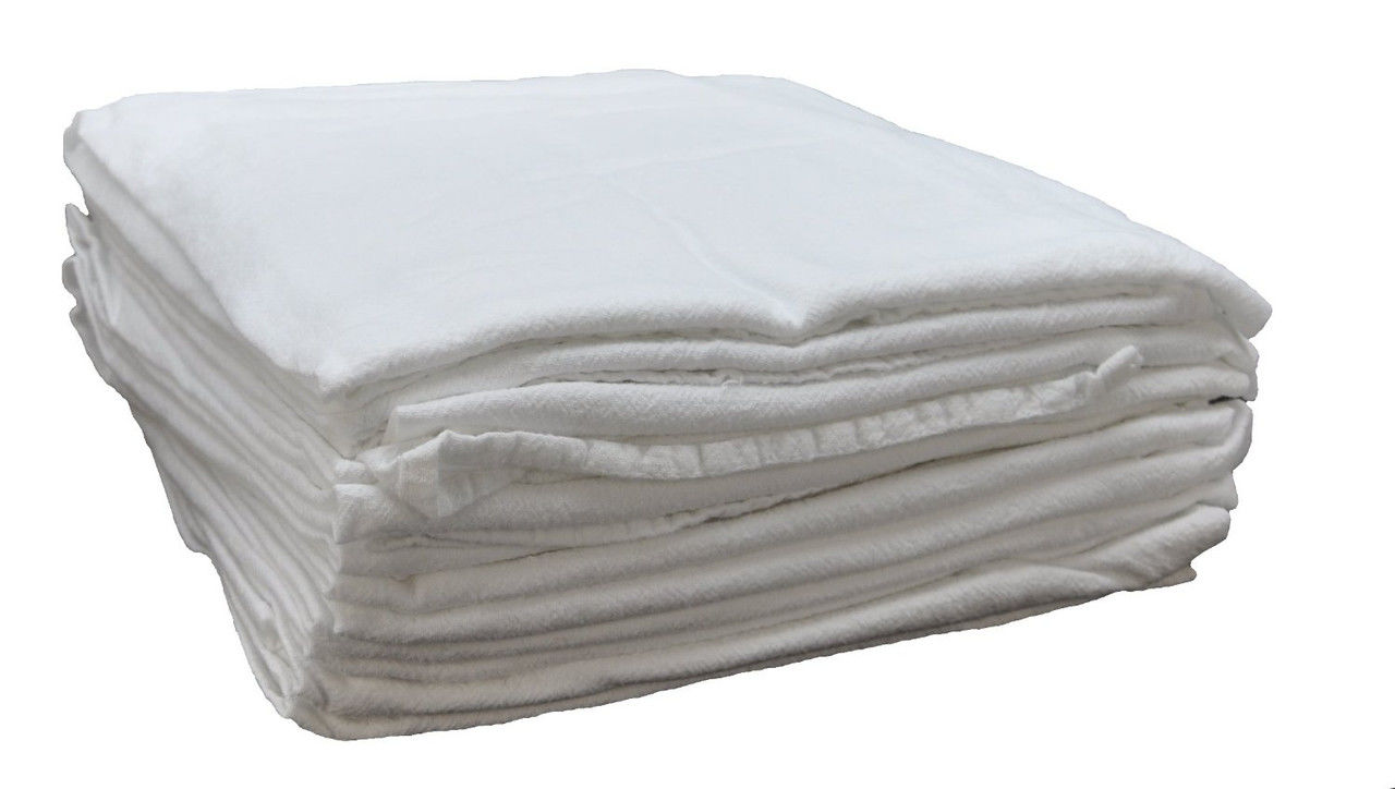 What is the composition of White Flour Sack Dish Towels in flour sack towels bulk?