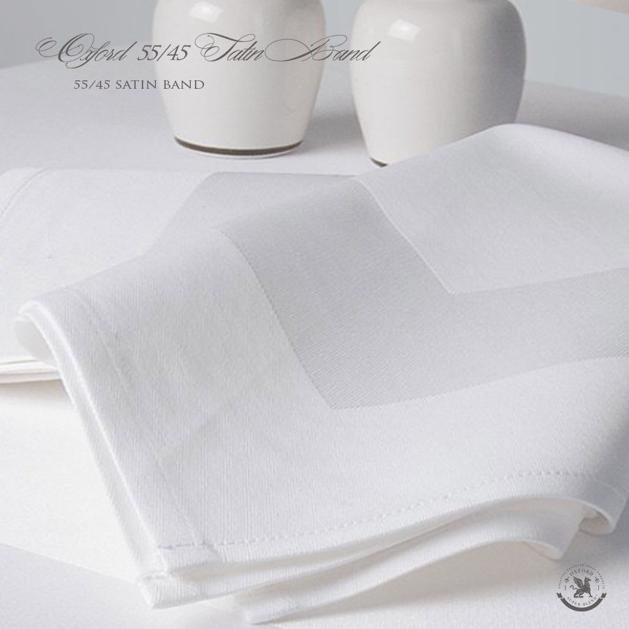 Where are the linen blend napkins with satin band shipped from?