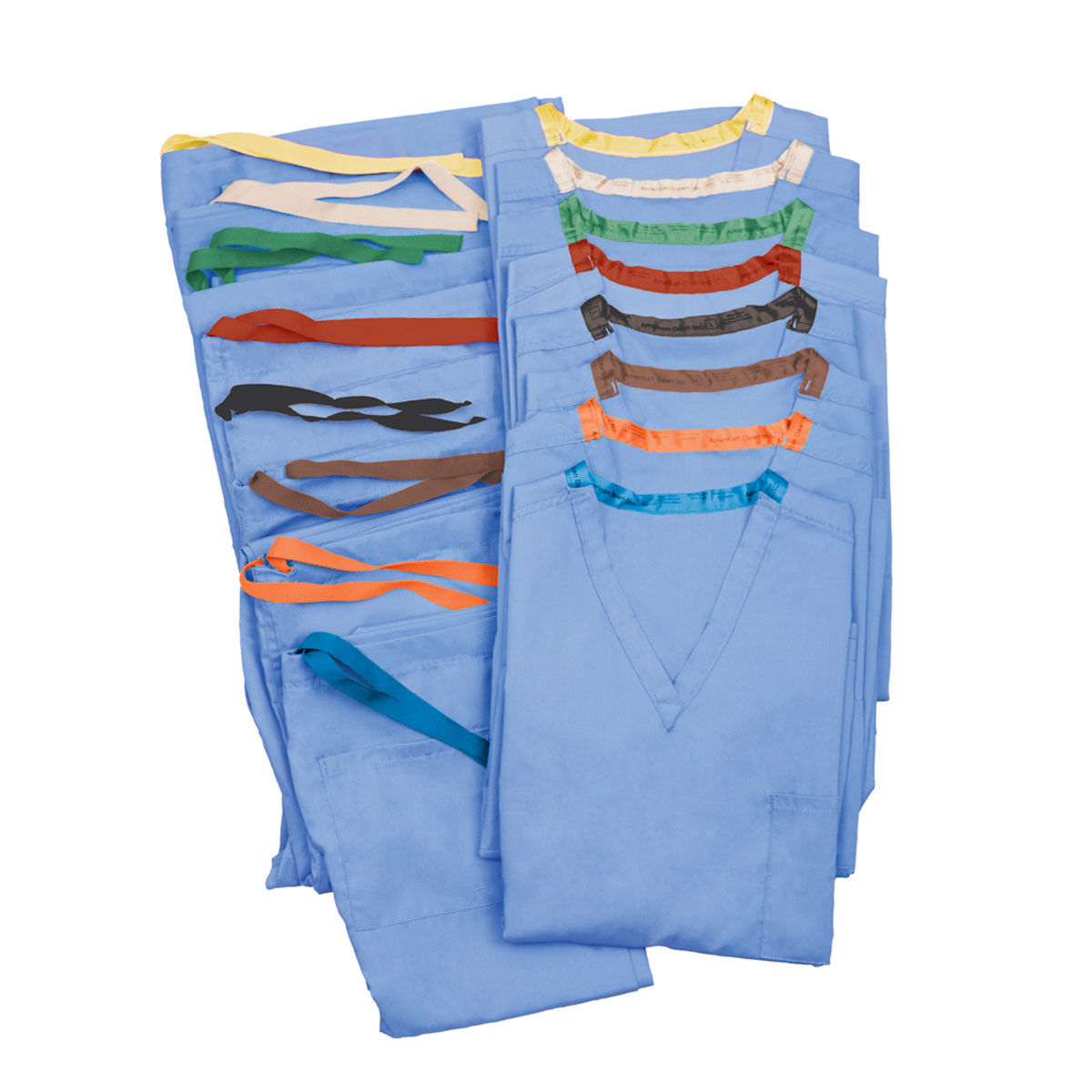 What's the right way to measure for these blue scrubs unisex pants?