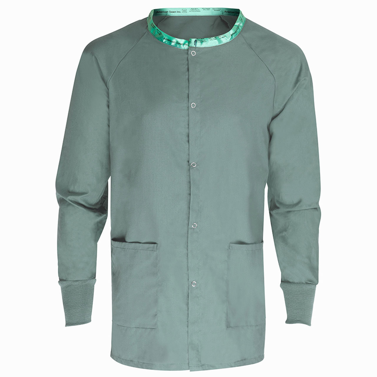 Scrub Warmup Jacket 100% Spun Polyester, Misty Green - Case of 24 Questions & Answers