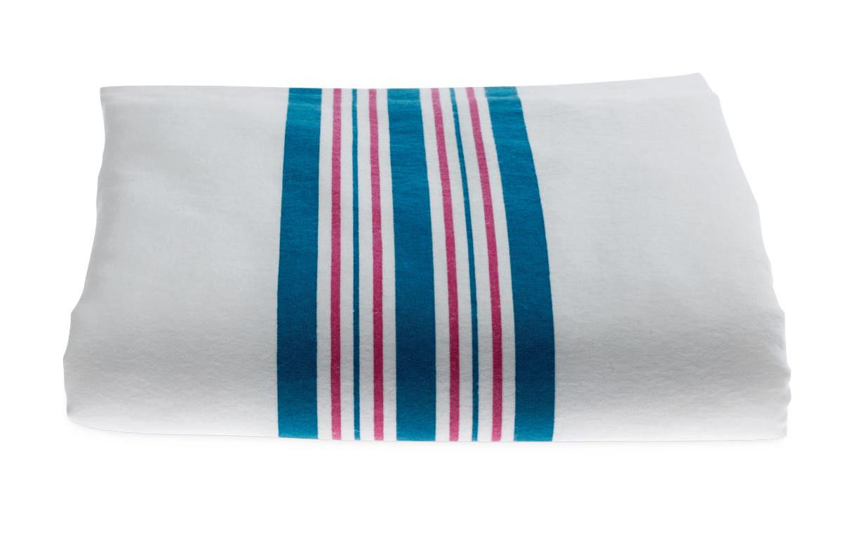Are these hospital baby blankets colorfast with pink and blue stripes?
