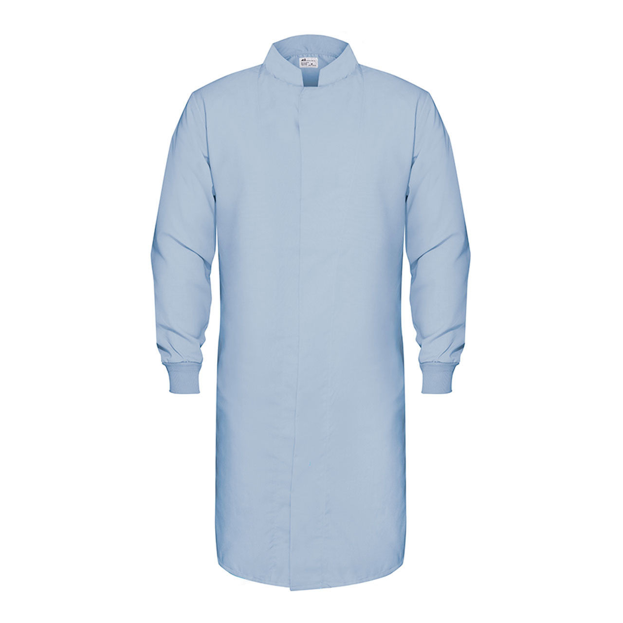 What closure mechanism does this lab coat feature?