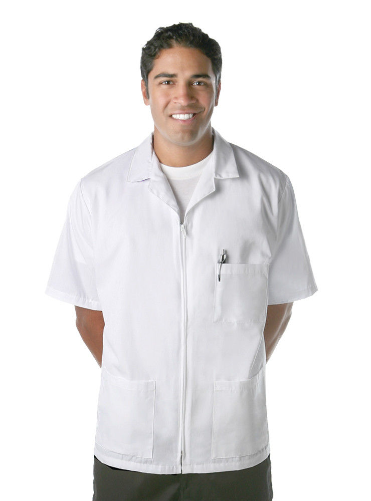 K74 Zipper Front Unisex Smock, White Questions & Answers