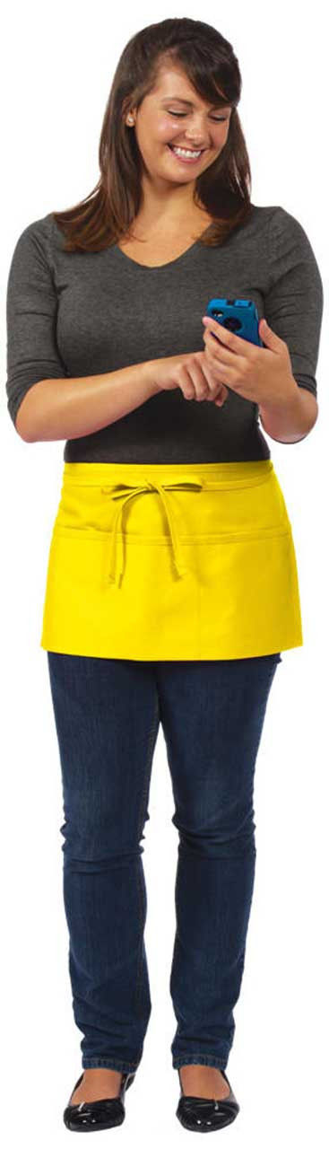 What colors are available for the Fame F9 Short Waist Apron?