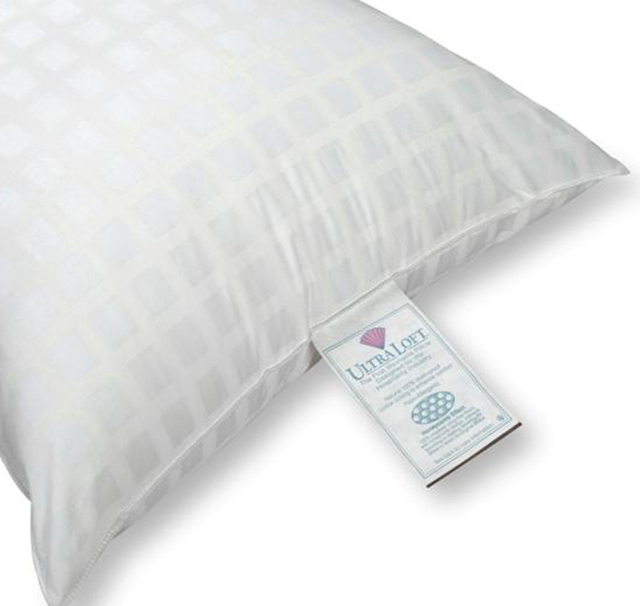 Can you describe the design of the ticking on the UltraLoft Pillow?