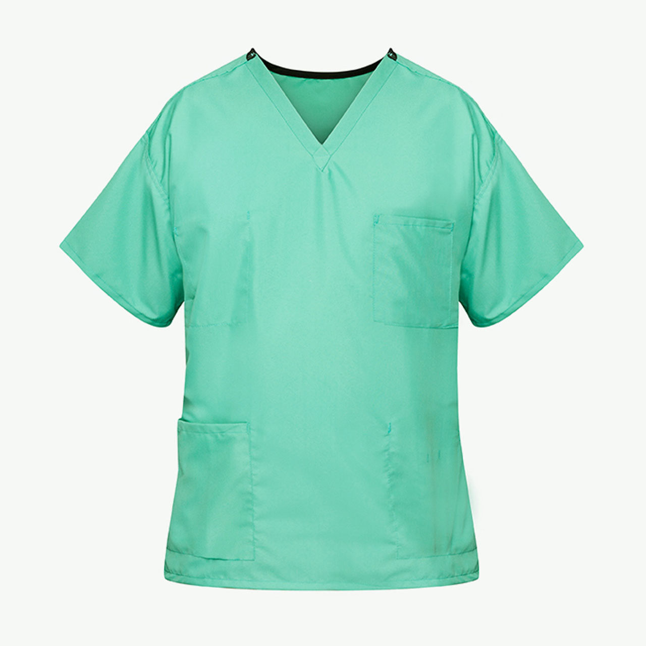 What are some other features of these jade green scrubs?