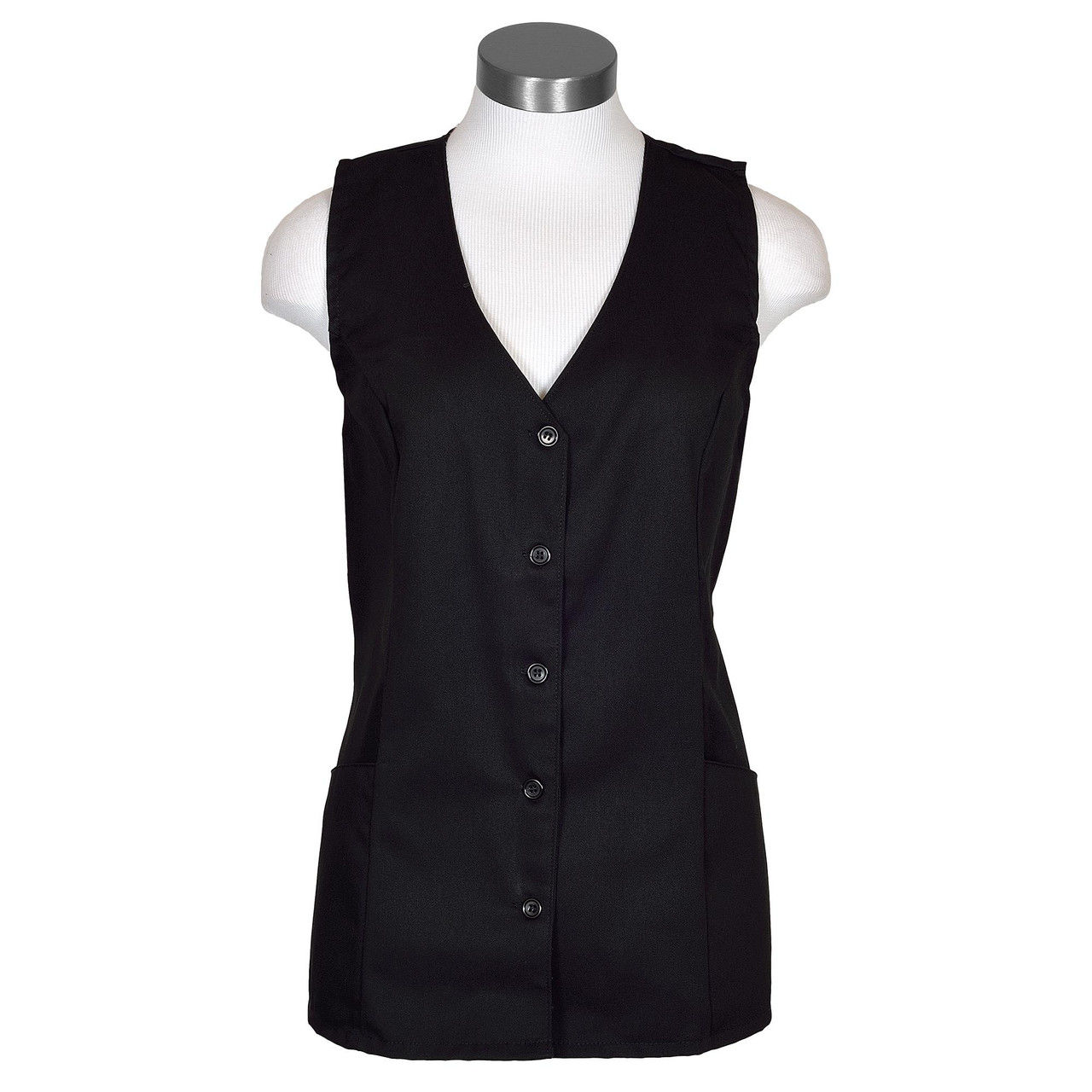 What is the design feature of the tunic vest that enhances its fit?