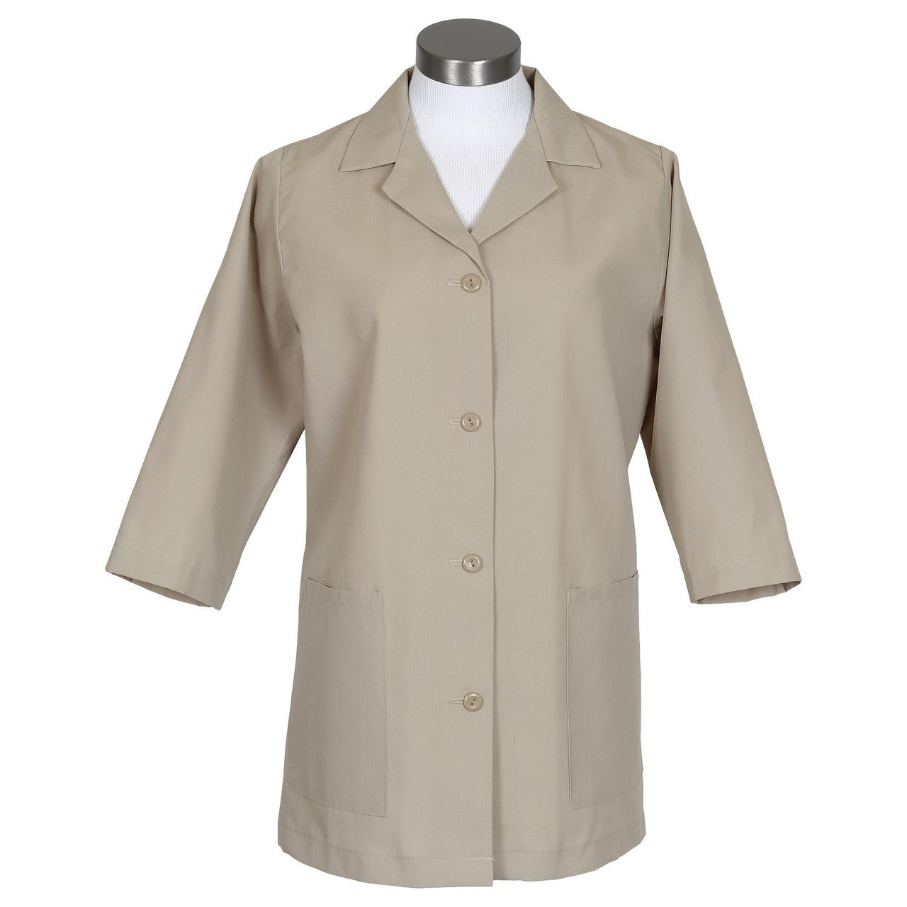 Can you detail the design of the sleeves on the tan smock in the Fame 72 female range?
