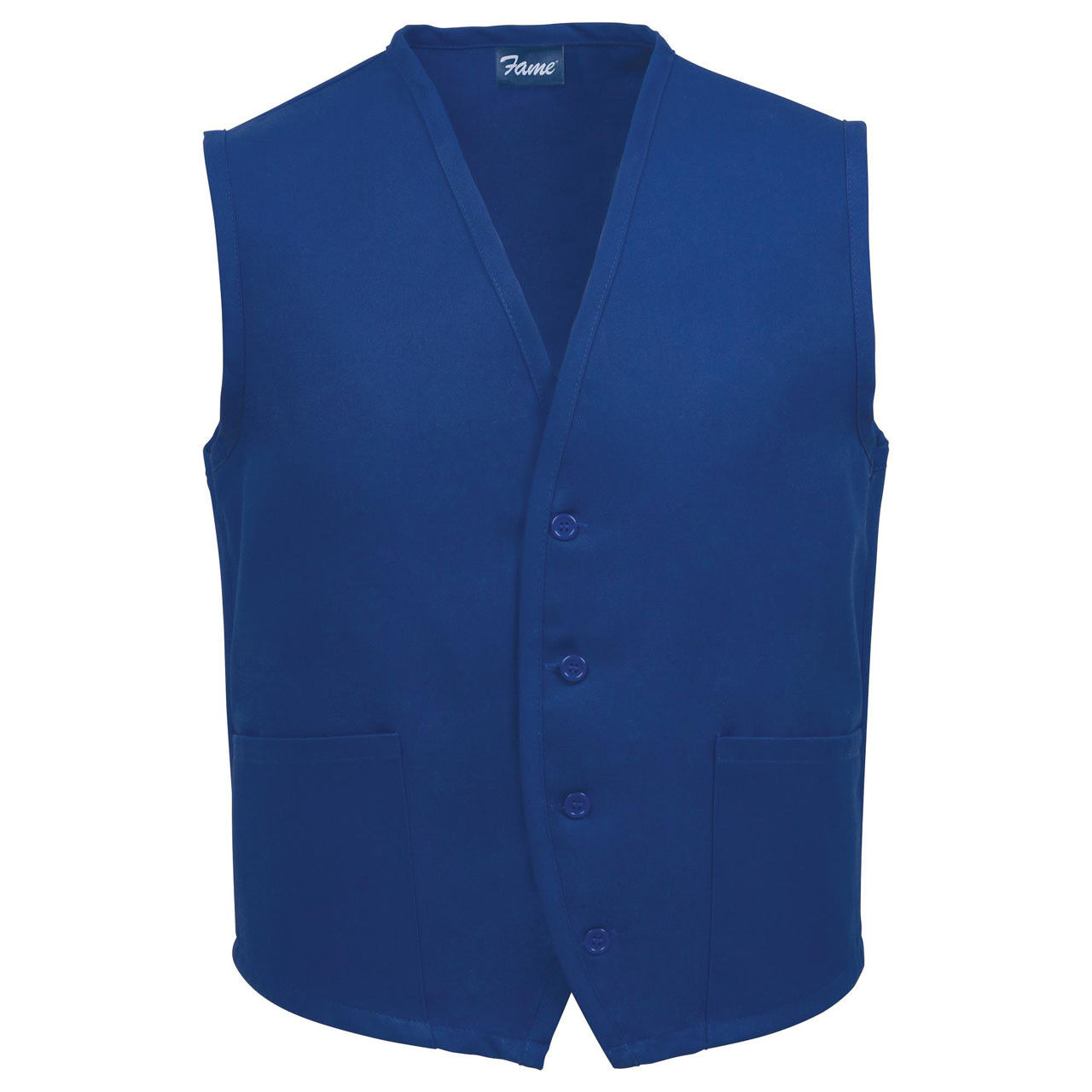 Unisex Uniform Vest, 2 Pocket, Royal Blue Questions & Answers