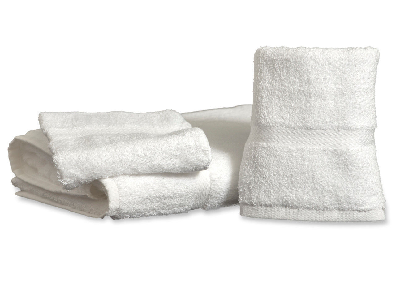 Can you specify the fabric and absorbency level of the Royal Suite towels from Thomaston?