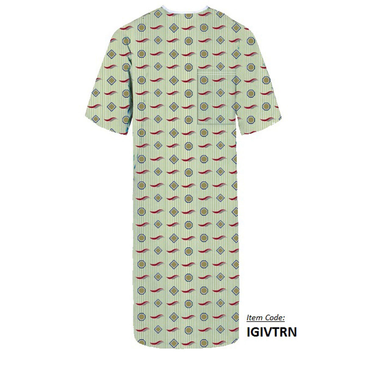 How do you describe a hospital gown?