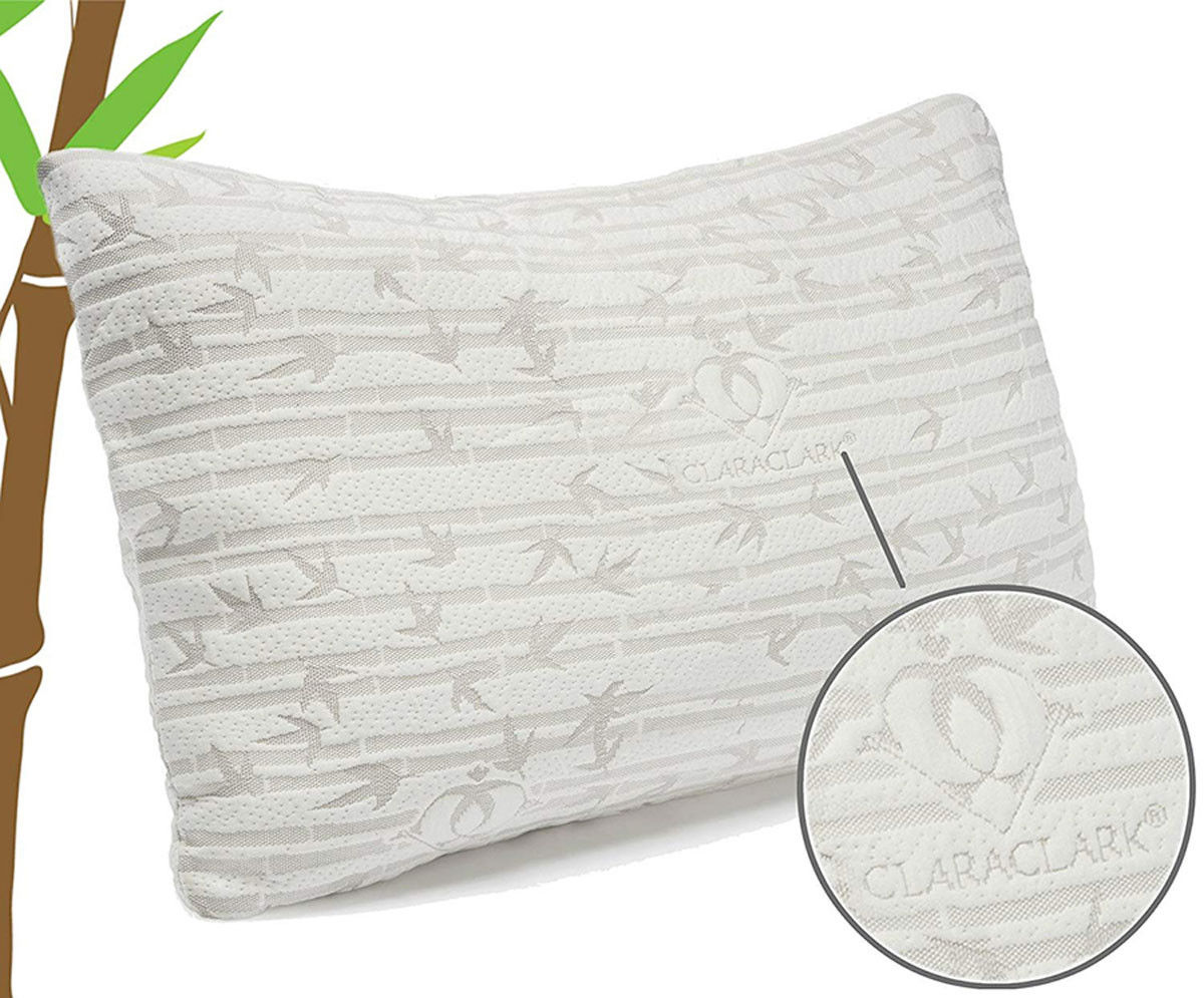 Does the Clara Clark Bamboo Pillow aid in reducing snoring, neck pain, and migraines?