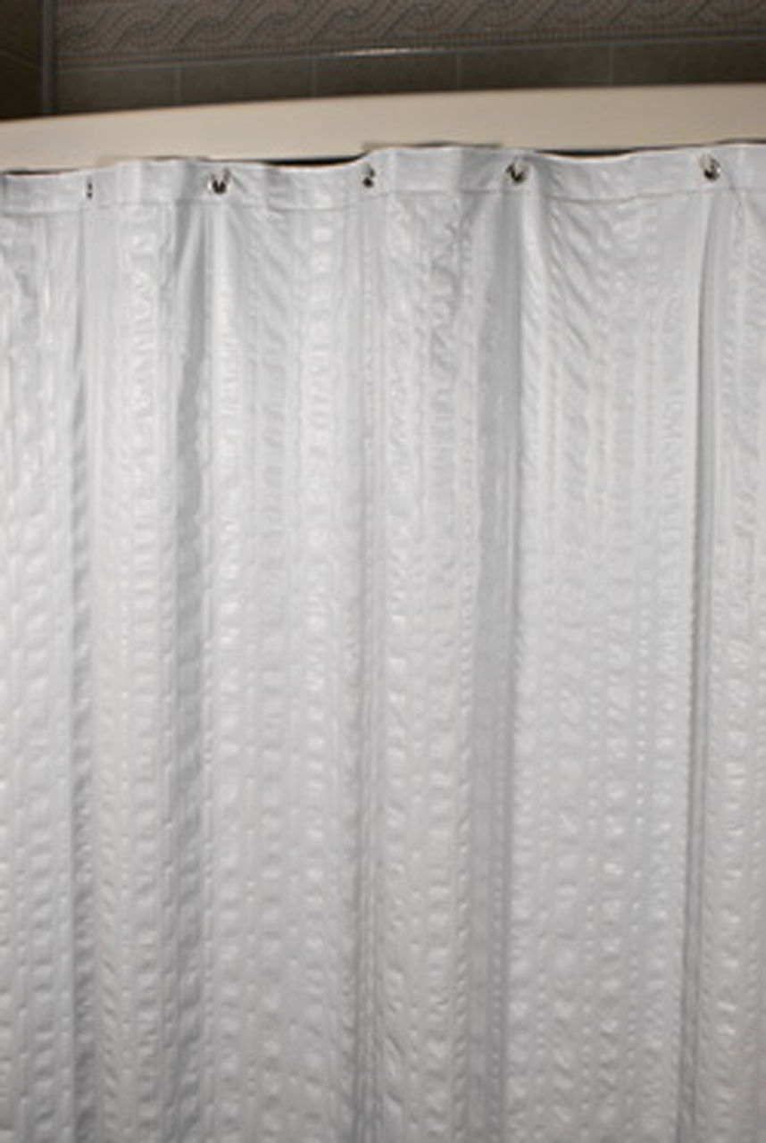 What fire retardant shower curtains features does the Regency model offer?