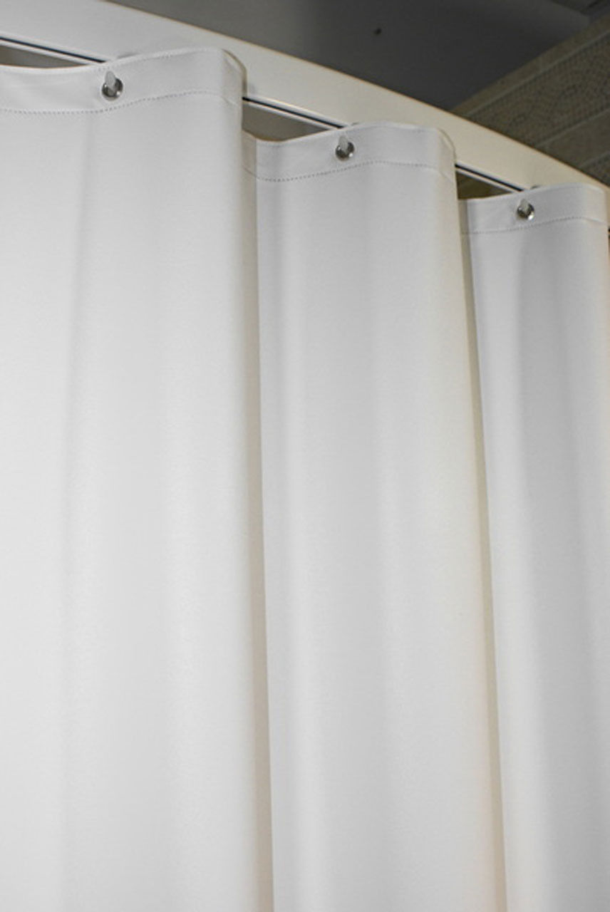 How does the pebble shower curtain with its embossed finish enhance your bathroom?