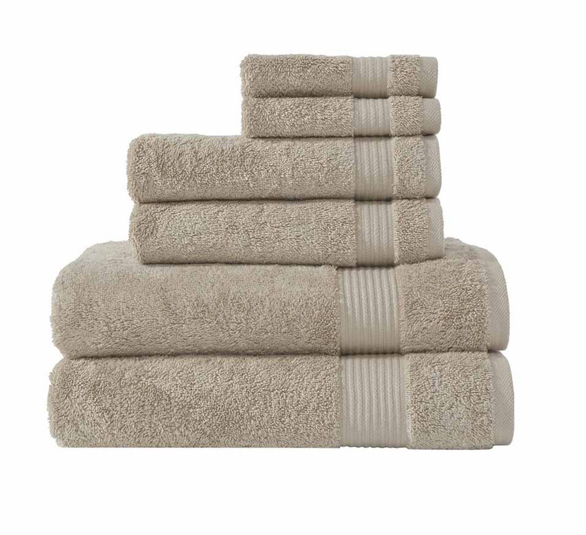 What features do the brown hand towels in the Amadeus Turkish Brown Rice Towel Collection have?