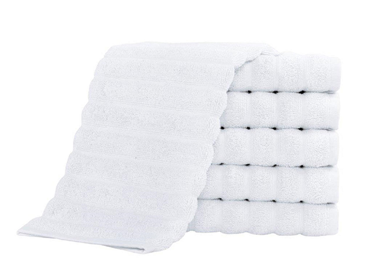 How are the hems of the towels designed?