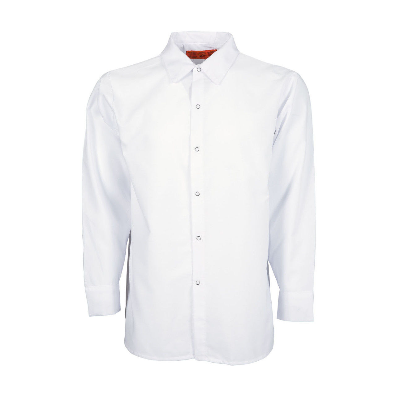 Do the white work shirts mens have any special features on the buttons?