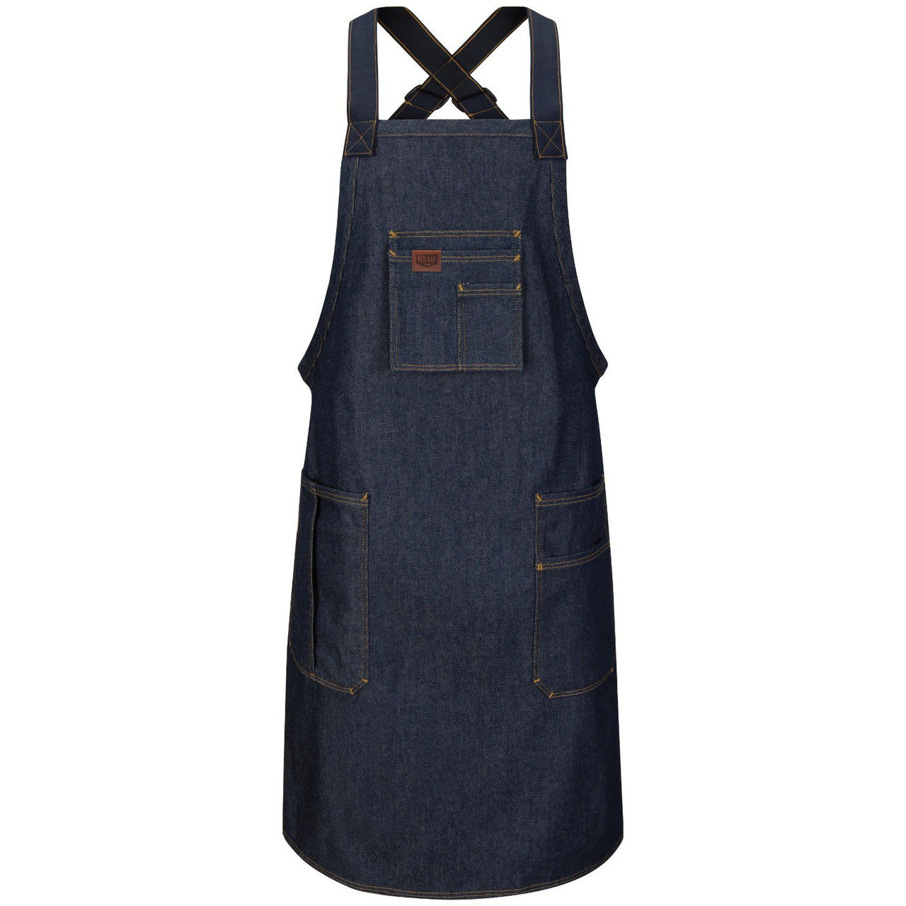 How does the apron’s stitching contribute to its durability?