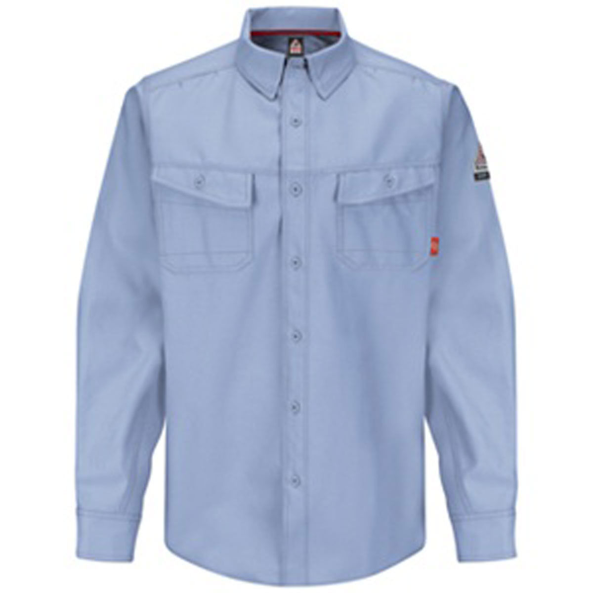 Does the Bulwark iQ Series QS40LB FR Men's Work Shirt comply with NFPA® 2112 standards?