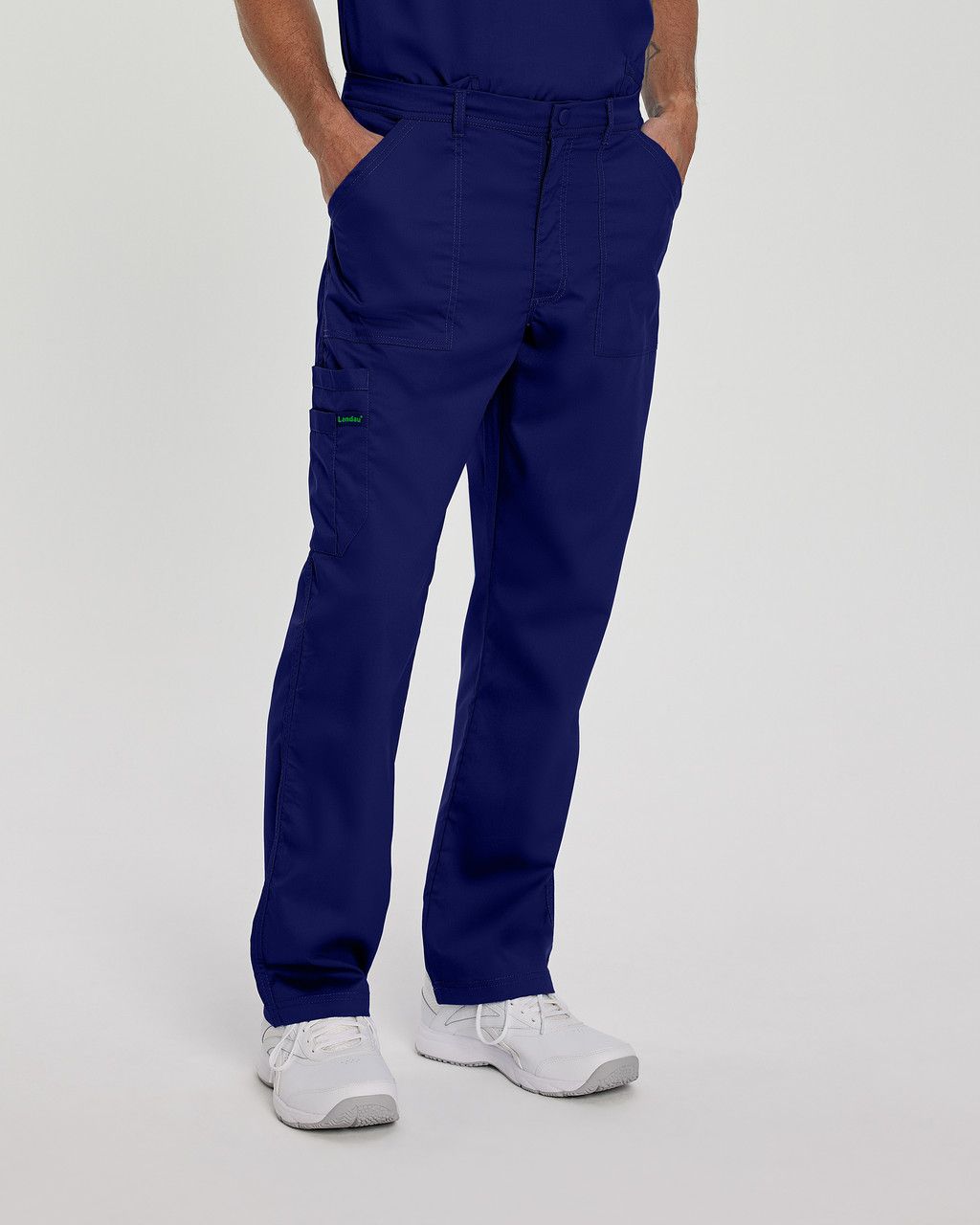 How should the scrub pants be cared for?