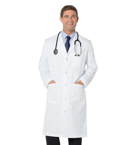 Landau Doctor Coat for Men - Classic Fit, 3 Pockets, 5 Button, Full Length, Stitched Back Belt Lab Coat 3140 Questions & Answers