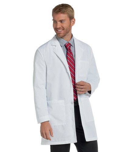 Landau Doctor Lab Coat for Men - Classic Relaxed Fit, 2 Pocket, 4 Button, Mid Length, Stitched Back Belt 3148 Questions & Answers