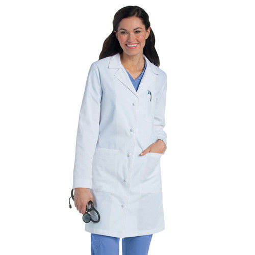 Landau Lab Coat for Women - Classic Relaxed Fit, 3 Pockets, 5 Cloth Buttons, Full Length 3172 Questions & Answers
