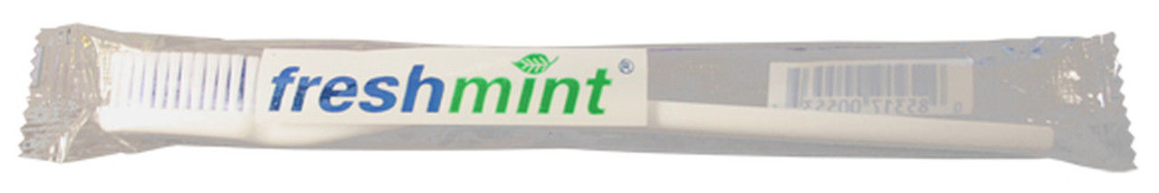 How is the design of the bulk toothbrushes individually wrapped by FreshMint?