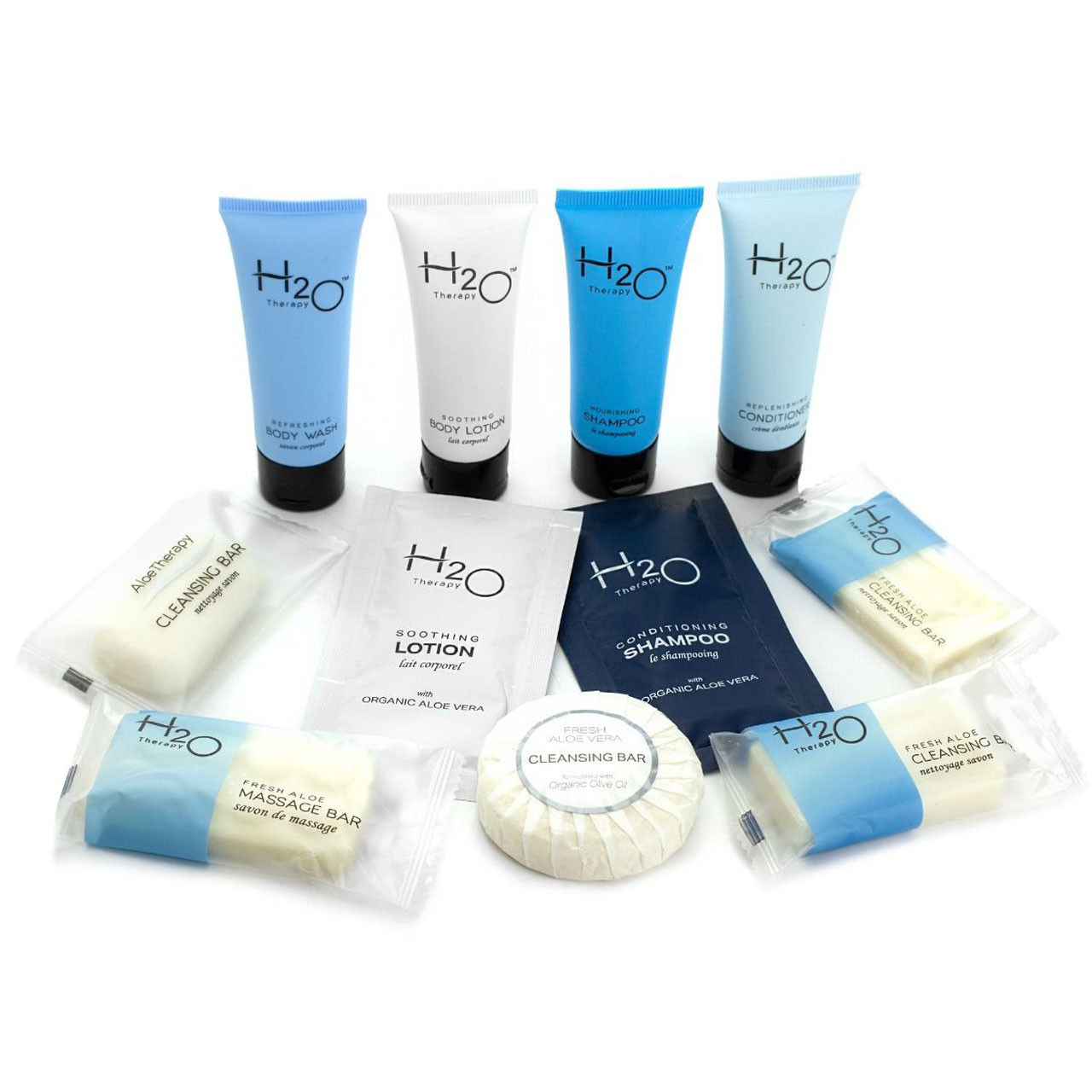 What are the ingredients in the H2O Therapy Collection, including the H2O Therapy Shampoo?