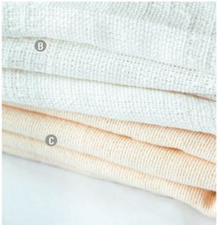 What fabric is used in the production of white hospital blankets for wholesale?