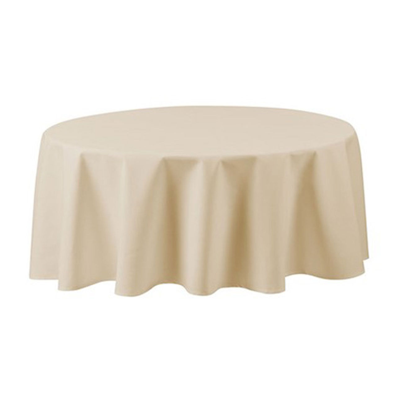 Seamless Ivory 120" Round Tablecloth Questions & Answers