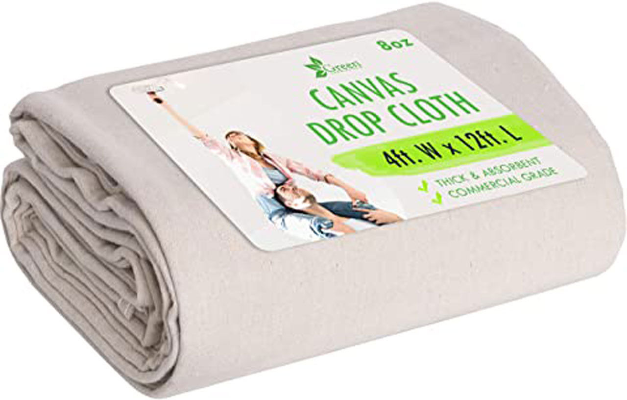 How well does Green Lifestyle's canvas drop cloth perform as a painter's drop cloth?