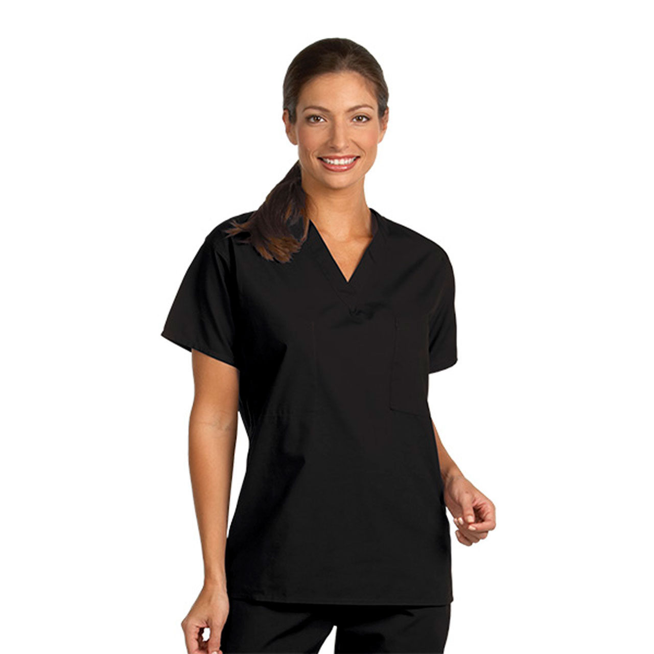 Unisex Reversible Scrub, with Pocket, Black - In Bulk Case of 12 or 72 Questions & Answers