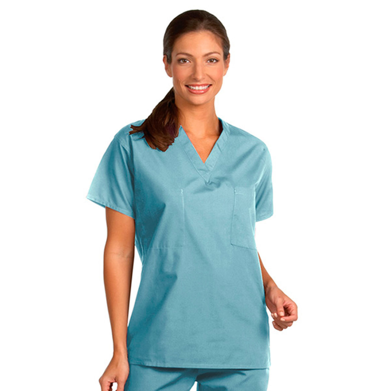 Can you identify what the text is detailing about the surgical scrubs?