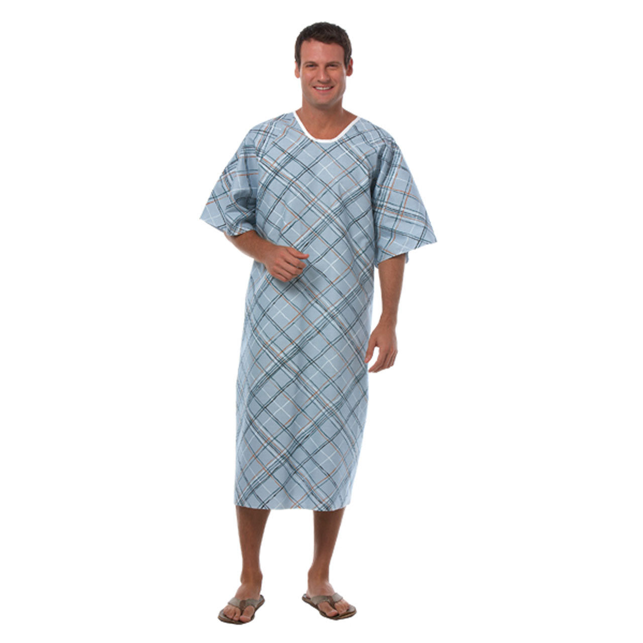 Wholesale Hospital Gown, Blue - In Bulk Case of 240 Questions & Answers