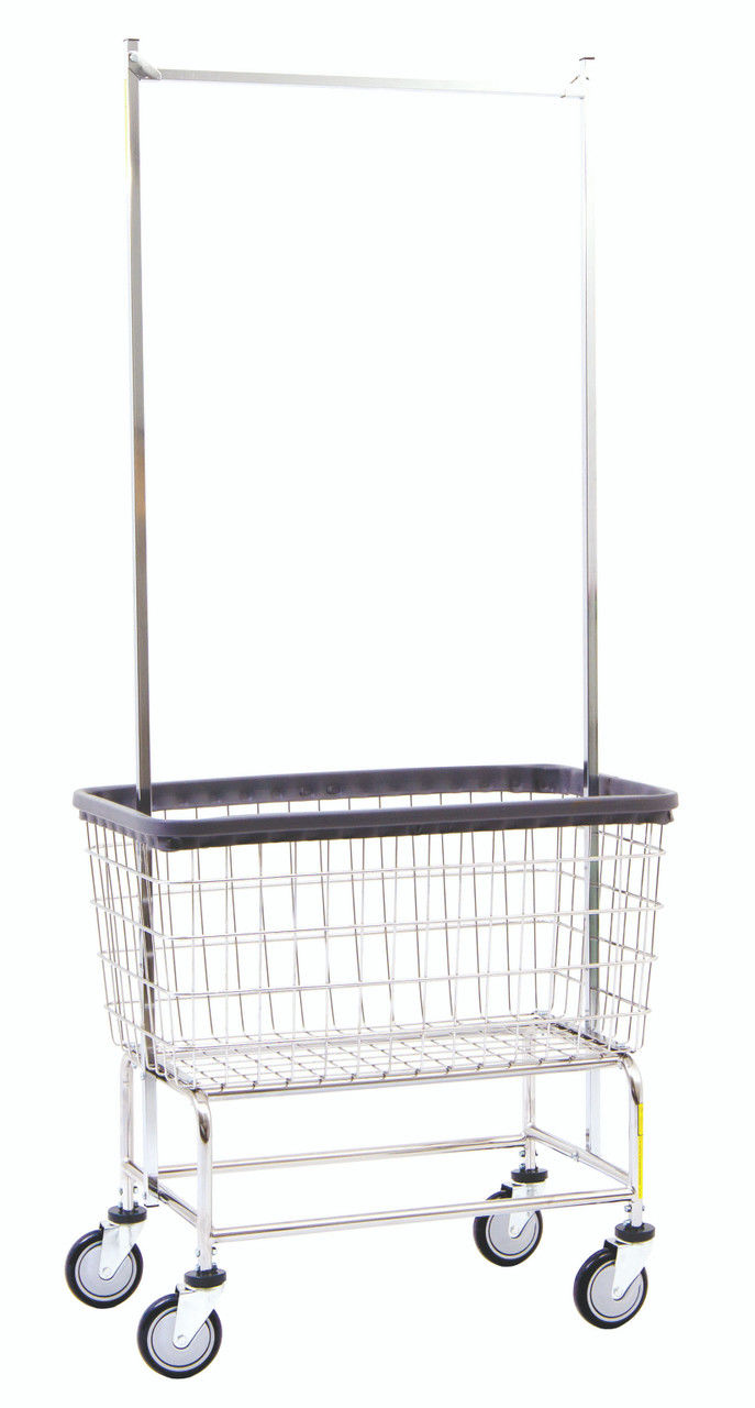 Can the heavy duty laundry cart on wheels have 4.5 bushel and 5" clean wheels?