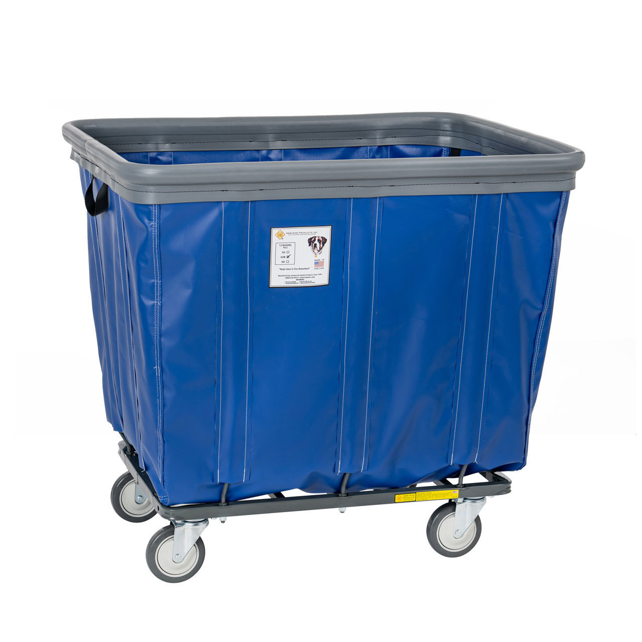 Can you describe the 420SOBC/BL heavy duty laundry cart on wheels?