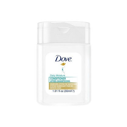 How does the skin feel after using mini Dove shampoo?