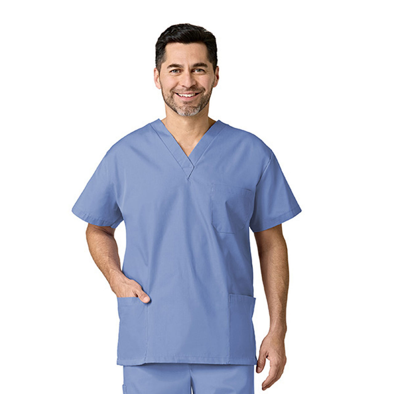 What are the common uses for these unisex scrub tops?