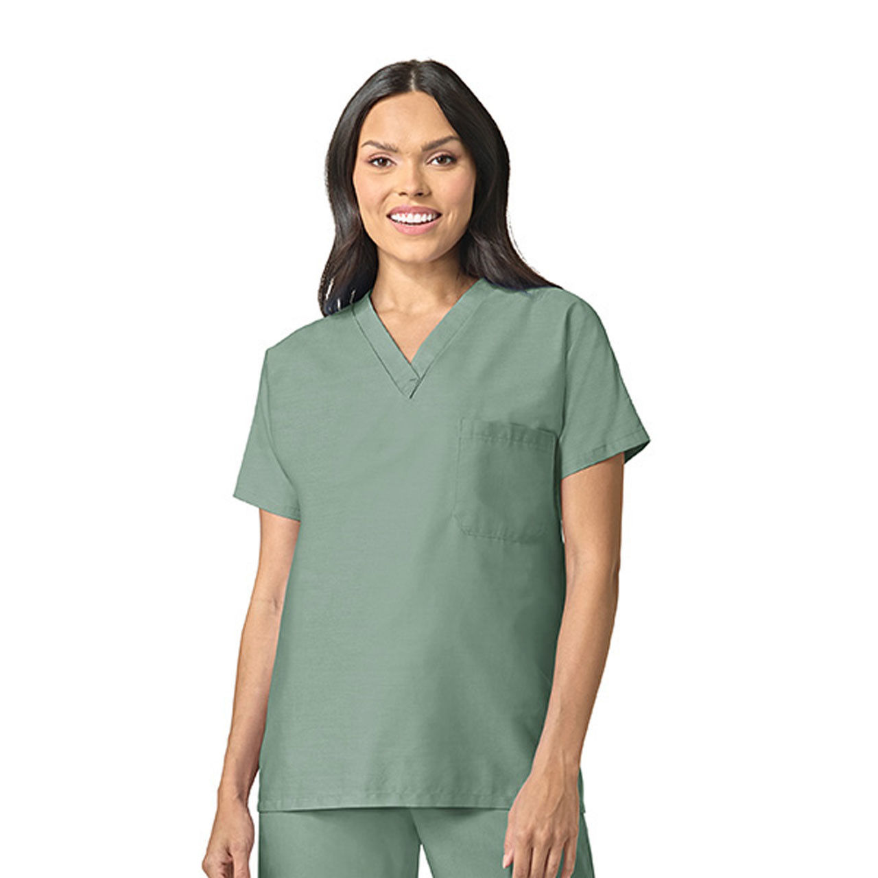 Sage Green Scrub Top, Unisex - Pack of 3 Questions & Answers