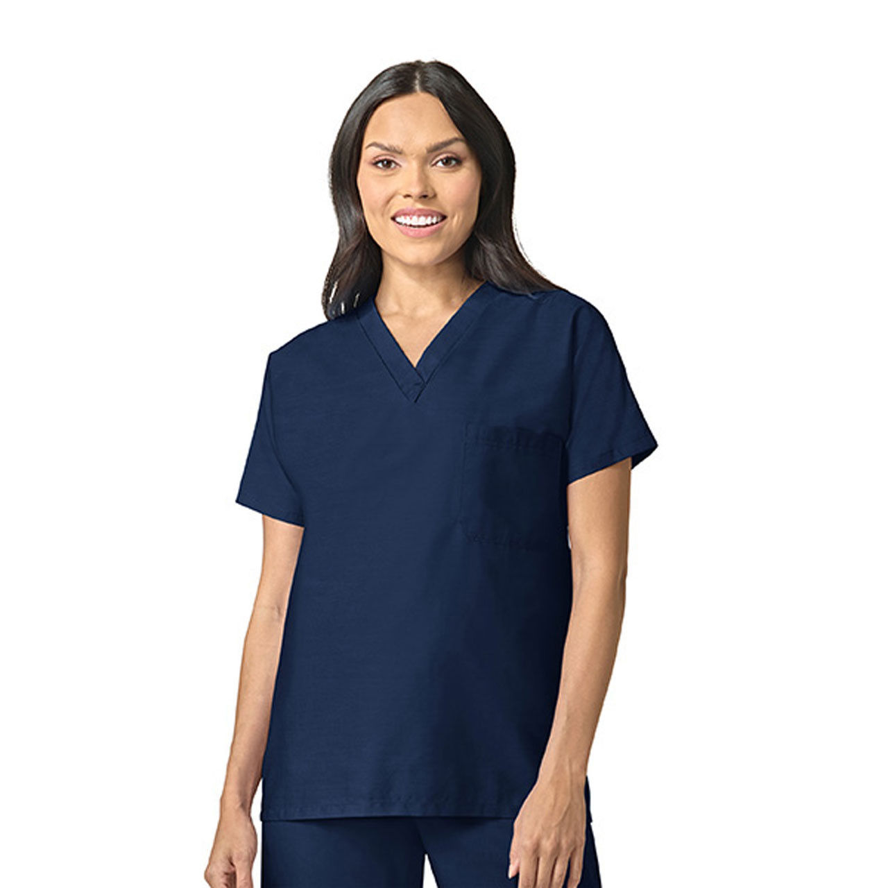 V Neck Scrub Top - Unisex, Navy - Pack of 3 Questions & Answers