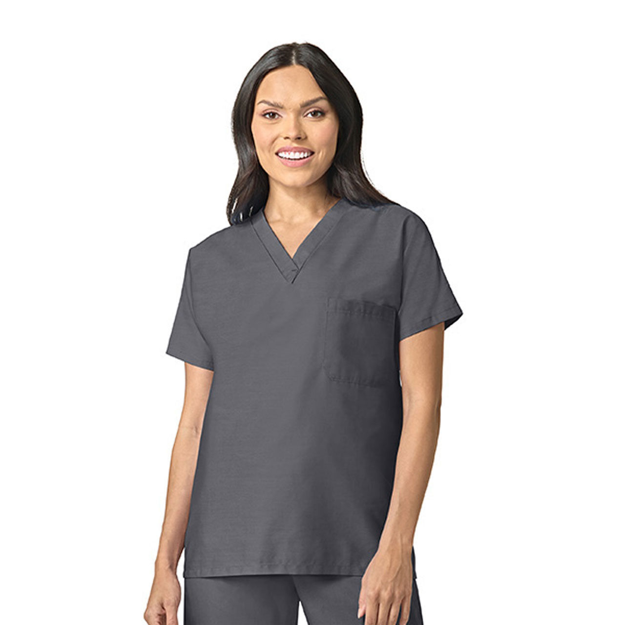 Can the Pewter Gray Scrub Top be worn in different roles?