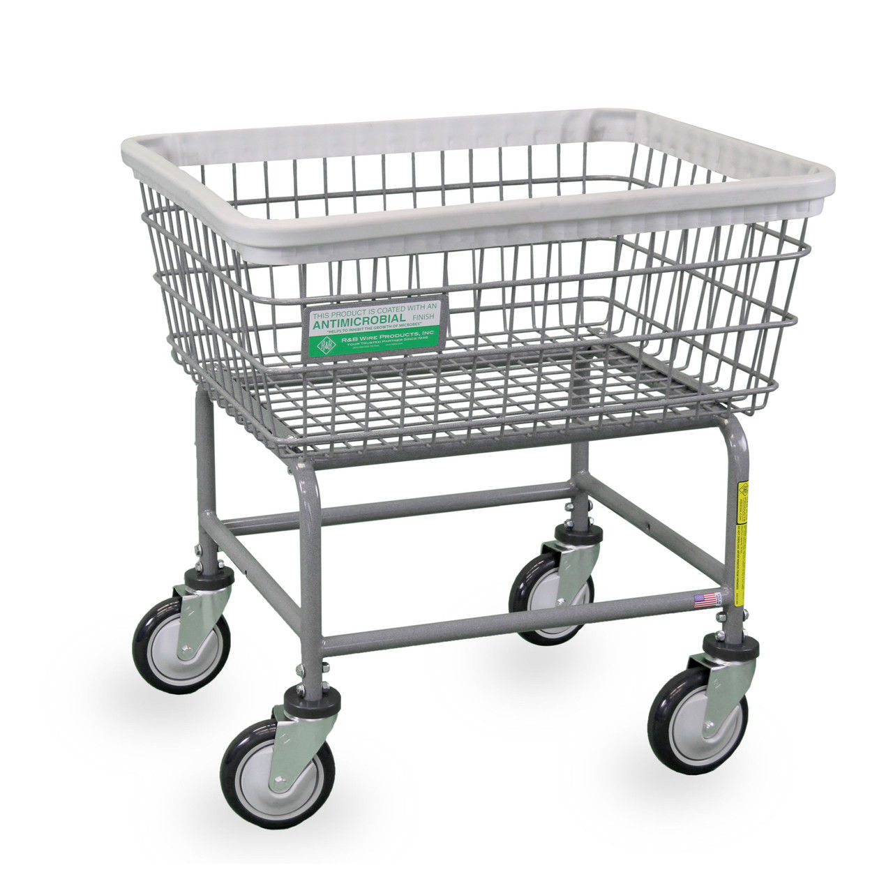 Rolling Wire Laundry Cart, Antimicrobial - 2.5 Bushel - 100E/ANTI Questions & Answers